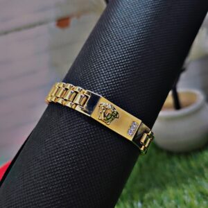 Golden versace bracelet for men.